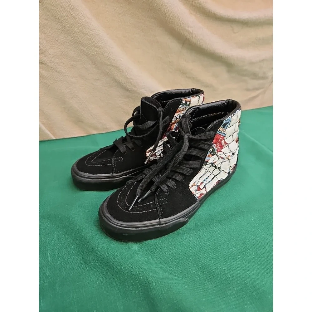 Vans OTW Sk8-Hi HAZY‎ BONES Applied 3D Black White Skate Shoes Mens Size 4 Youth